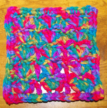 Aligned Shells Afghan Square Free Crochet Pattern