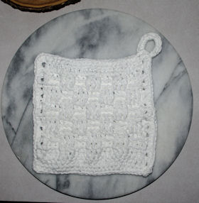 Basketweave Potholder Free Crochet Pattern Courtesy of Crochet N More 