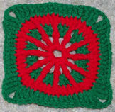 6" Christmas Afghan Square Crochet Pattern