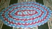 crocheted ripple rug