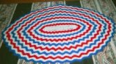 crocheted ripple rug