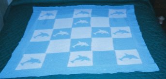 Dolphin Afghan made by Dee Petz