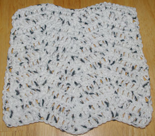 Double Ripple Dishcloth Free Crochet Pattern