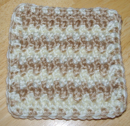 Extended Single Crochet Coaster Free Crochet Pattern