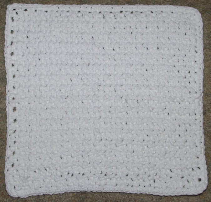 Extended Single Crochet Dishcoth Free Crochet Pattern 