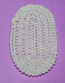 Fashion Doll Oval Ruffled Pillow Free Crochet Pattern