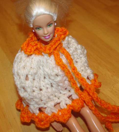 Fashion Doll Poncho Free Crochet Pattern