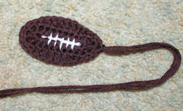 Football Bookmark Free Crochet Pattern