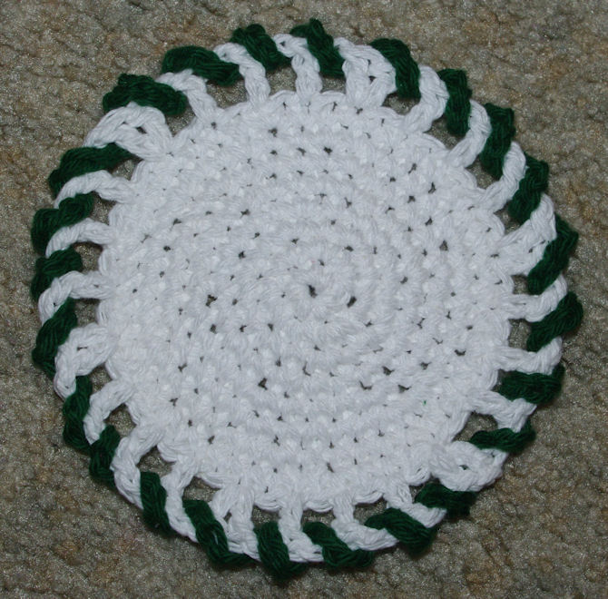 Giant Candy Coaster Free Crochet Pattern