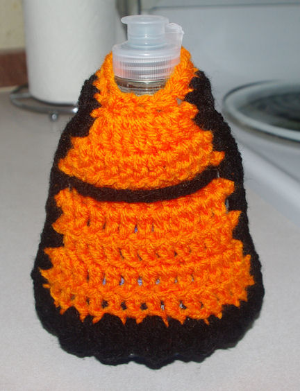 Halloween Dishsoap Apron Free Crochet Pattern