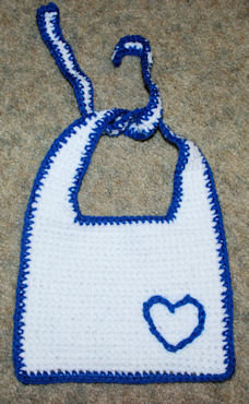 Heart Baby Bib Free Crochet Pattern