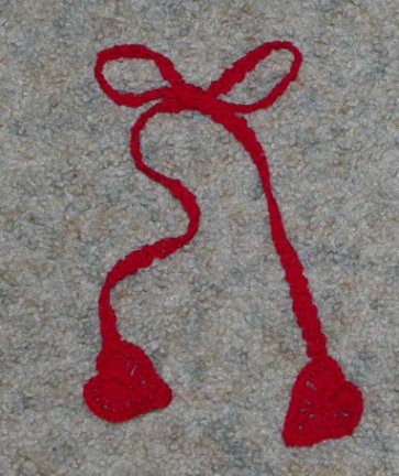 Hearts Hair Tie Crochet Pattern