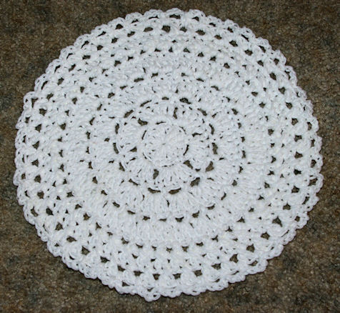 In The Round Dishcloth Crochet Pattern