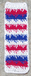 Patriotic Stripes Bookmark Free Crochet Pattern