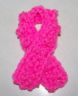 Pink Ribbon Applique Free Crochet Pattern