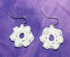 Puff Stitch Earrings Free Crochet Pattern