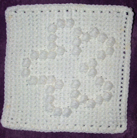 Puff Stitch Flower Afghan Square Free Crochet Pattern