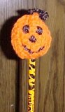 Pumpkin Pencil Topper Free Crochet Pattern