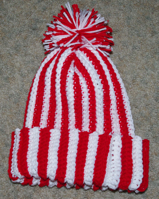 Ribbed Winter Hat Free Crochet Pattern
