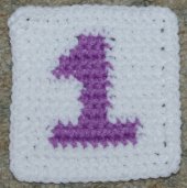 Row Count "1" Coaster Crochet Pattern