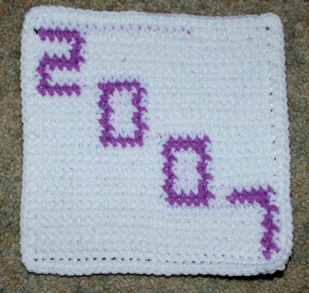 Row Count 2007 Afghan Square Free Crochet Pattern