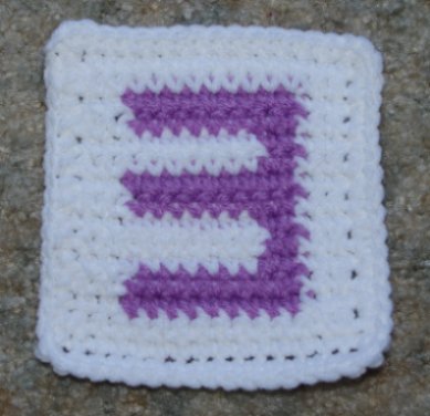 Row Count "3" Coaster Crochet Pattern
