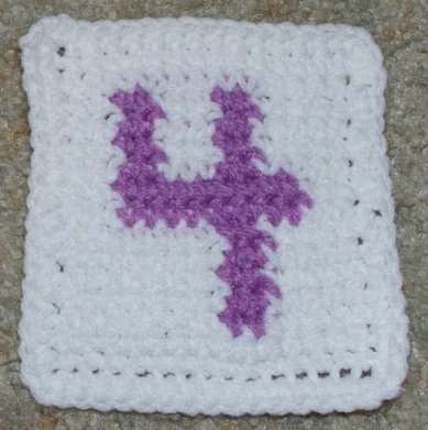 Row Count "4" Coaster Crochet Pattern