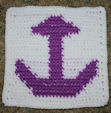 Row Count Anchor Afghan Square Crochet Pattern