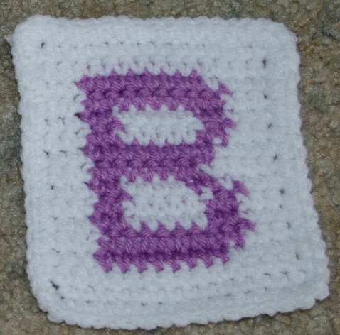 Row Count "B" Coaster Free Crochet Pattern