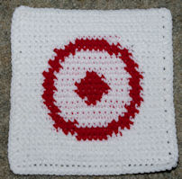 Row Count Bullseye Afghan Square Free Crochet Pattern