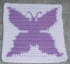 Row Count Butterfly Afghan Square Crochet Pattern