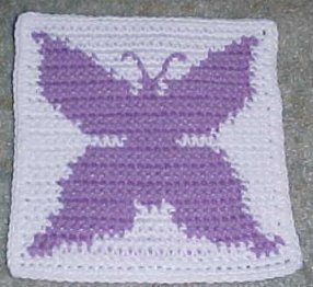Row Count Butterfly Afghan Square Free Crochet Pattern