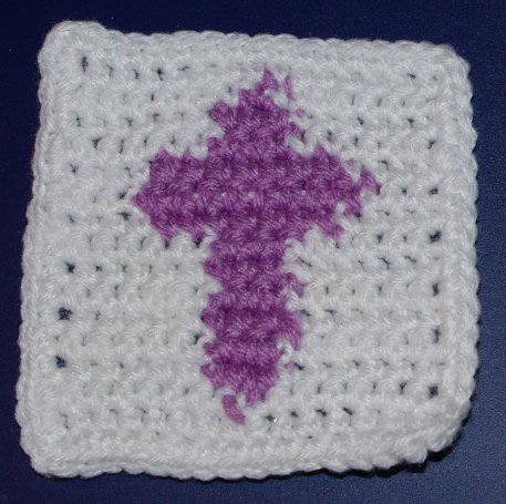 Row Count Cross Coaster Crochet Pattern