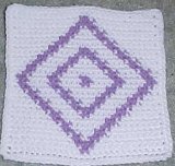 Row Count Diamonds Afghan Square Crochet Pattern