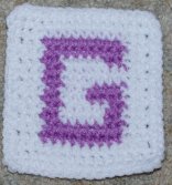 Row Count "G" Coaster Crochet Pattern