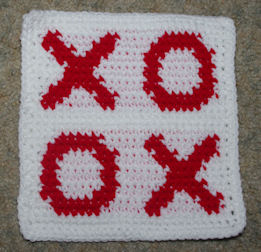 Row Count Hugs and Kisses Afghan Square Free Crochet Pattern