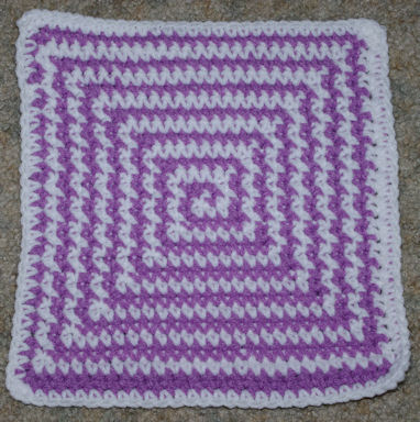 Row Count Maze Afghan Square Crochet Pattern