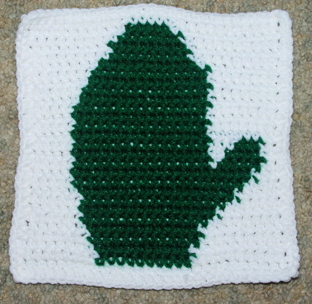 Row Count Mitten Afghan Pattern 