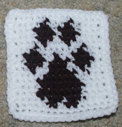 Row Count Paw Print Coaster Free Crochet Pattern