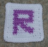 Row Count R Coaster Crochet Pattern