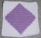 Row Count Solid Diamond Afghan Square Crochet Pattern