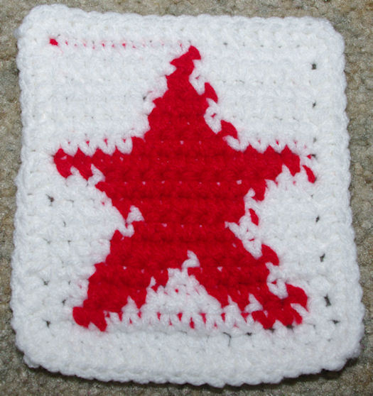 Row Count Star Coaster Free Crochet Pattern