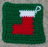 Row Count Stocking Coaster Crochet Pattern