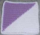 Row Count Two Color Afghan Square Crochet Pattern