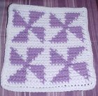 Row Count Windmills Afghan Square Crochet Pattern