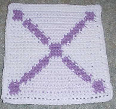 Row Count X Marks the Spot Afghan Square Crochet Patter