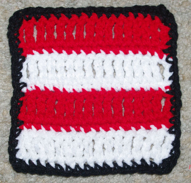 School Spirit Afghan Square Free Crochet Pattern