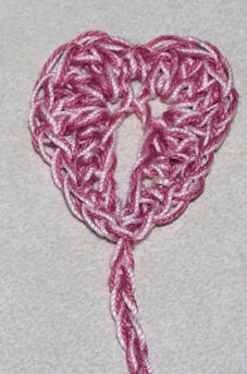 Through The Heart Bookmark Free Crochet Pattern