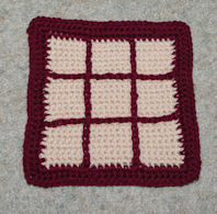 Tic Tac Toe Afghan Square Free Crochet Pattern