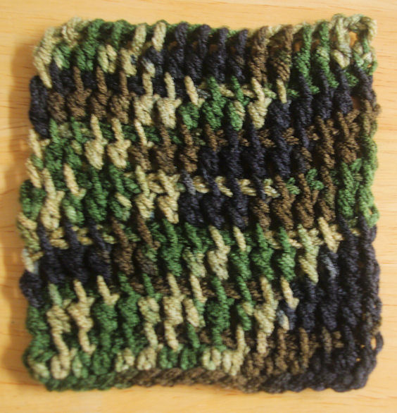 Tunisian Double Stitch Coaster Free Crochet Pattern Courtesy of Crochet N More 